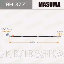 Шланг тормозной (L=680мм, (Г)М10-(Г)М10) SUZUKI Grand Vitara 98>передний правый MASUMA
